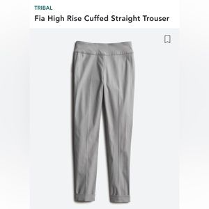 Tribal high rise cuffed trouser